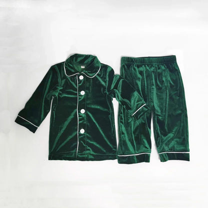 Baby and Kids Velvet Christmas Pajamas