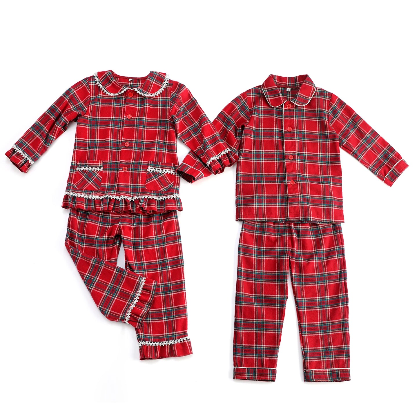 Christmas Boys Girls Flannel Pajama Sets