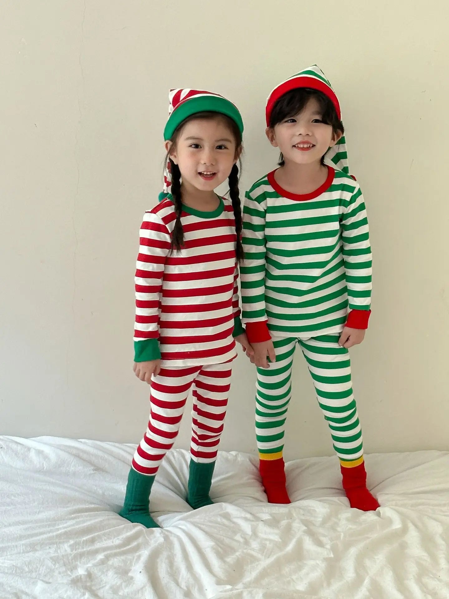 Winter Toddler and Kids Christmas Thermal Underwear with Hat