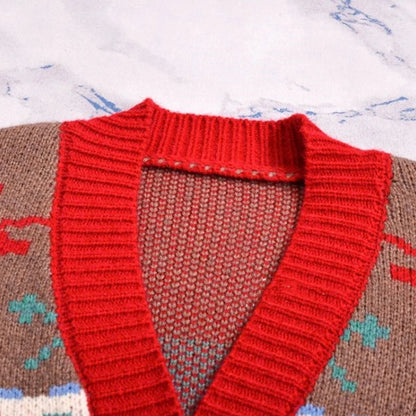 Knitted Ugly Christmas Sweaters Couple's Cardigans