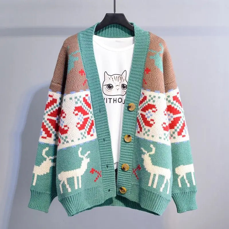 Knitted Ugly Christmas Sweaters Couple's Cardigans