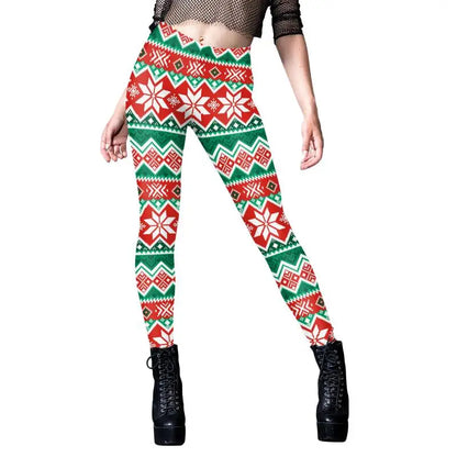 Women Leggings Ugly Christmas