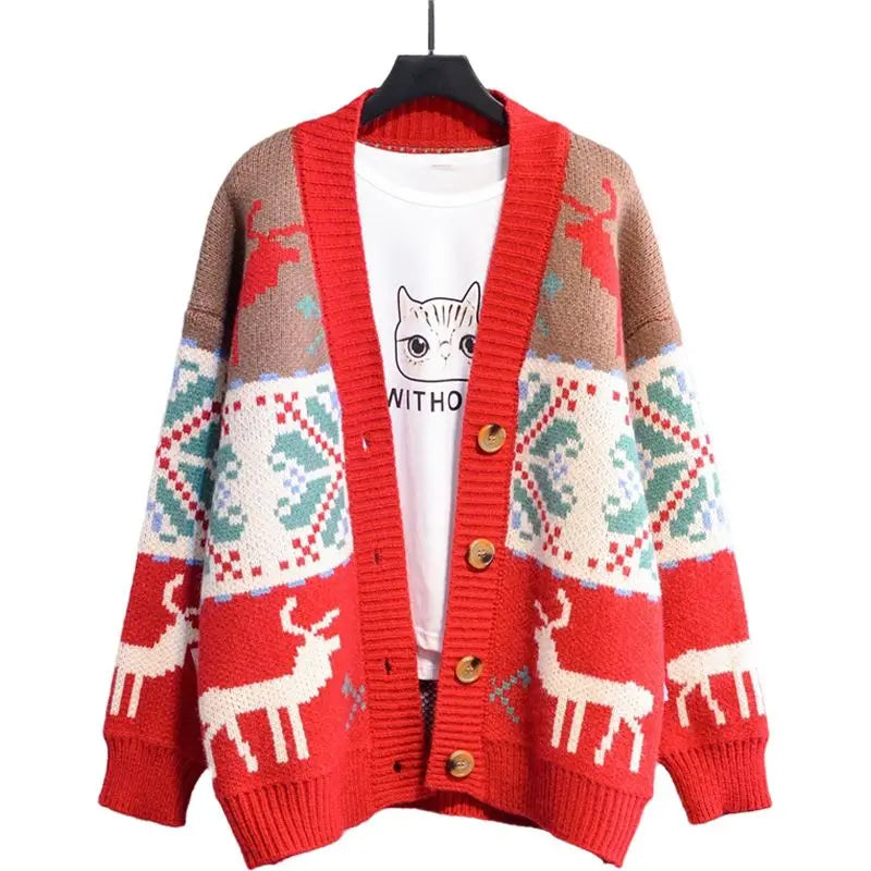 Knitted Ugly Christmas Sweaters Couple's Cardigans