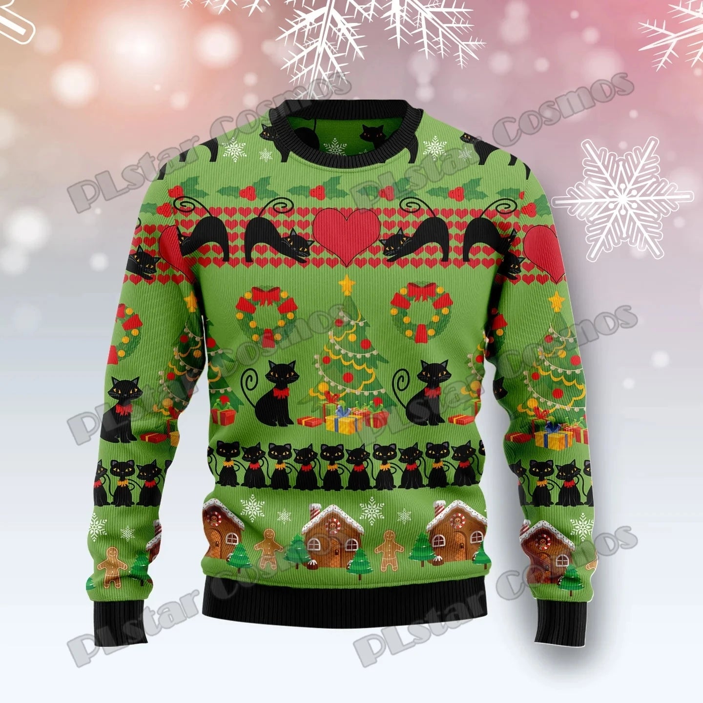 Meowy Christmas 3D Printed Fashion Men's Ugly Christmas Sweater