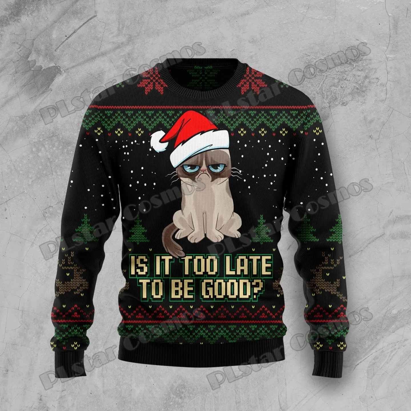 Meowy Christmas 3D Printed Fashion Men's Ugly Christmas Sweater