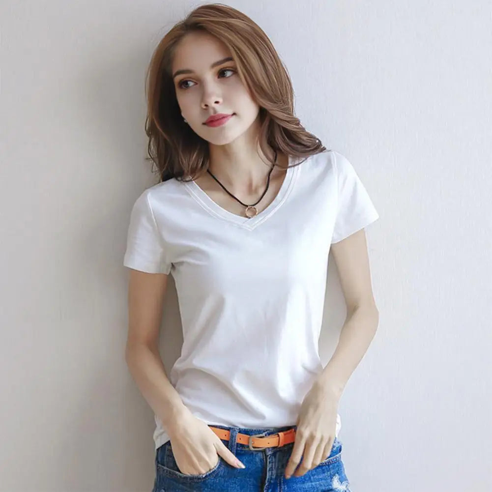 Women's Stylish V Neck T-Shirt