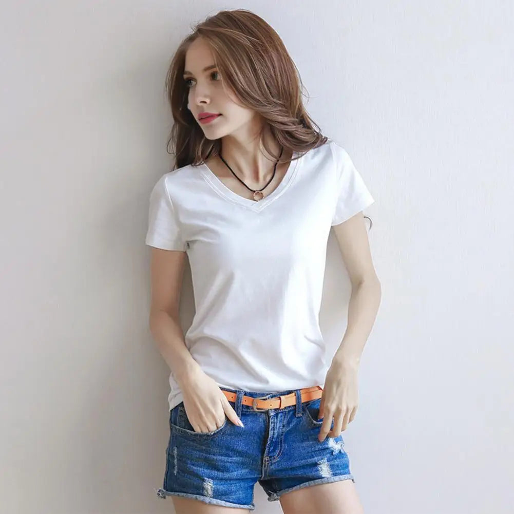 Women's Stylish V Neck T-Shirt