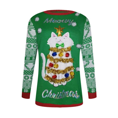 Ugly Sweater Women "Meowy Christmas"