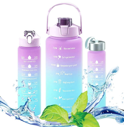 Time-Marked Water Bottles (Set of 3)